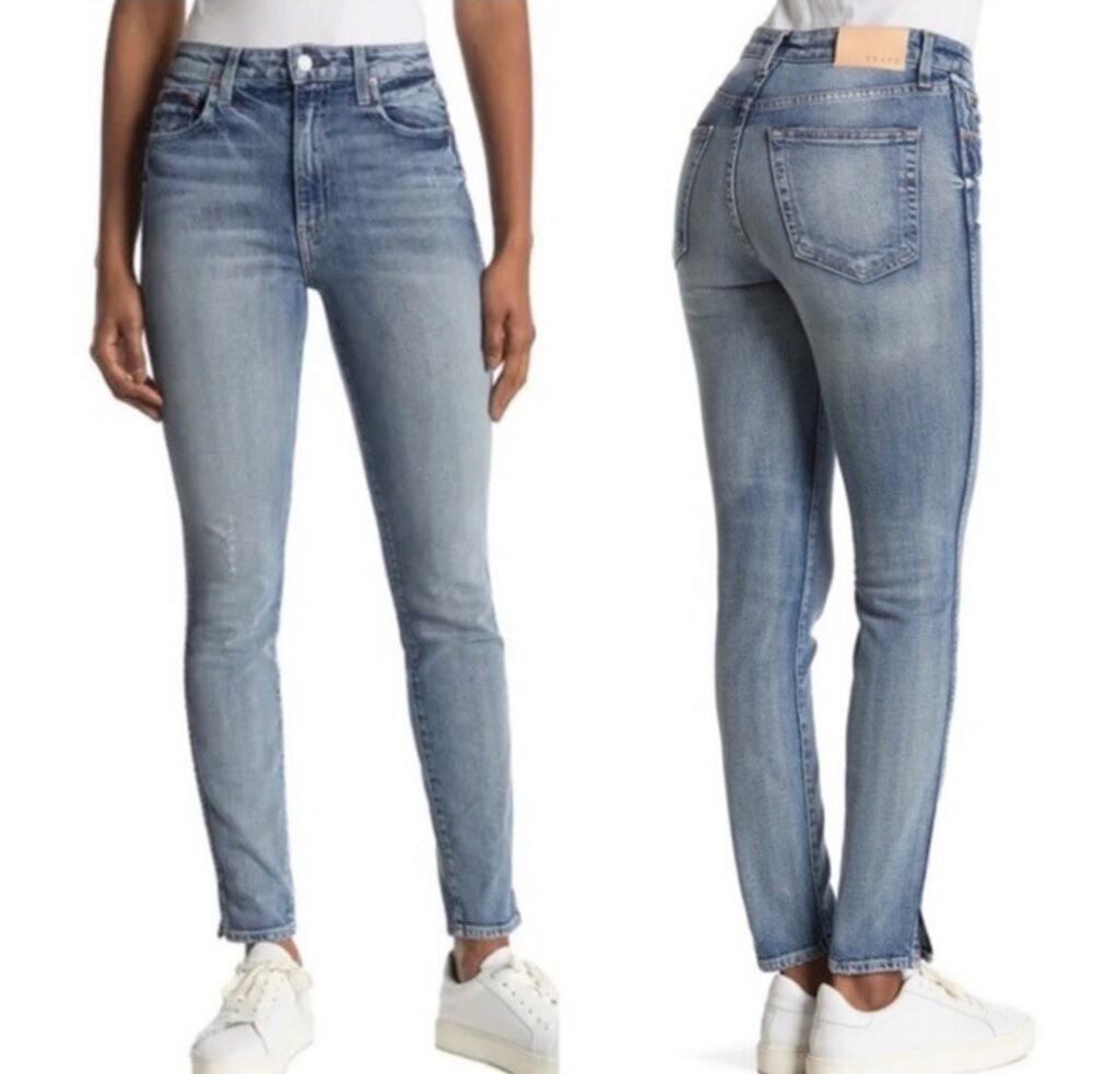 TRAVE Lawson High Rise Slim Skinny Full Length Jeans Heartbreaker Wash 23
